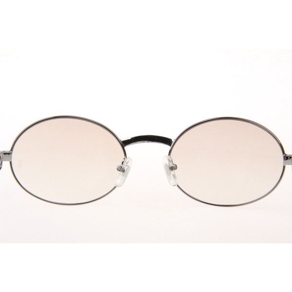 Cartier CT_7550178 Diamond Black Buffalo Sunglasses In Silver Gradient Brown - DesignerGu