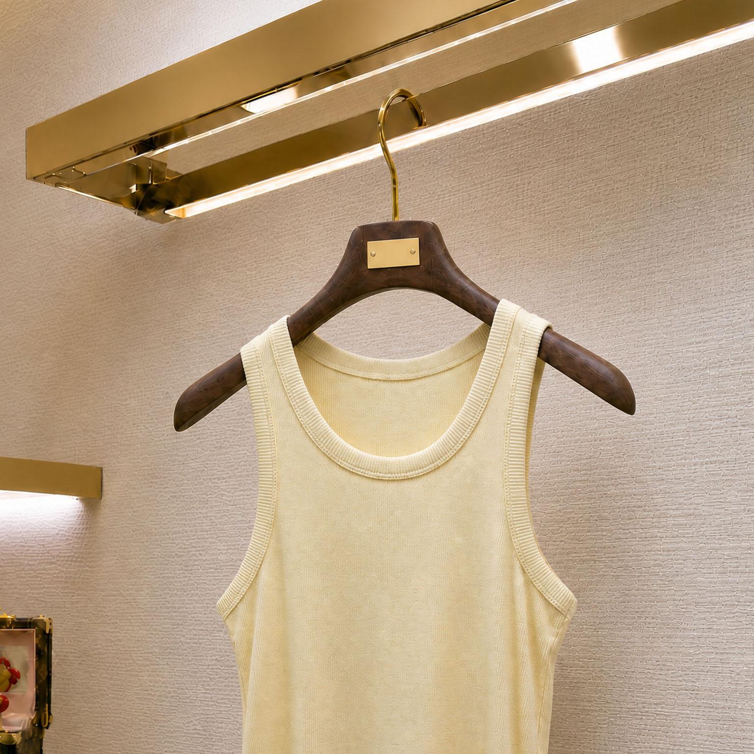 Celine Tank Top In Ribbed Cotton Silk - DesignerGu