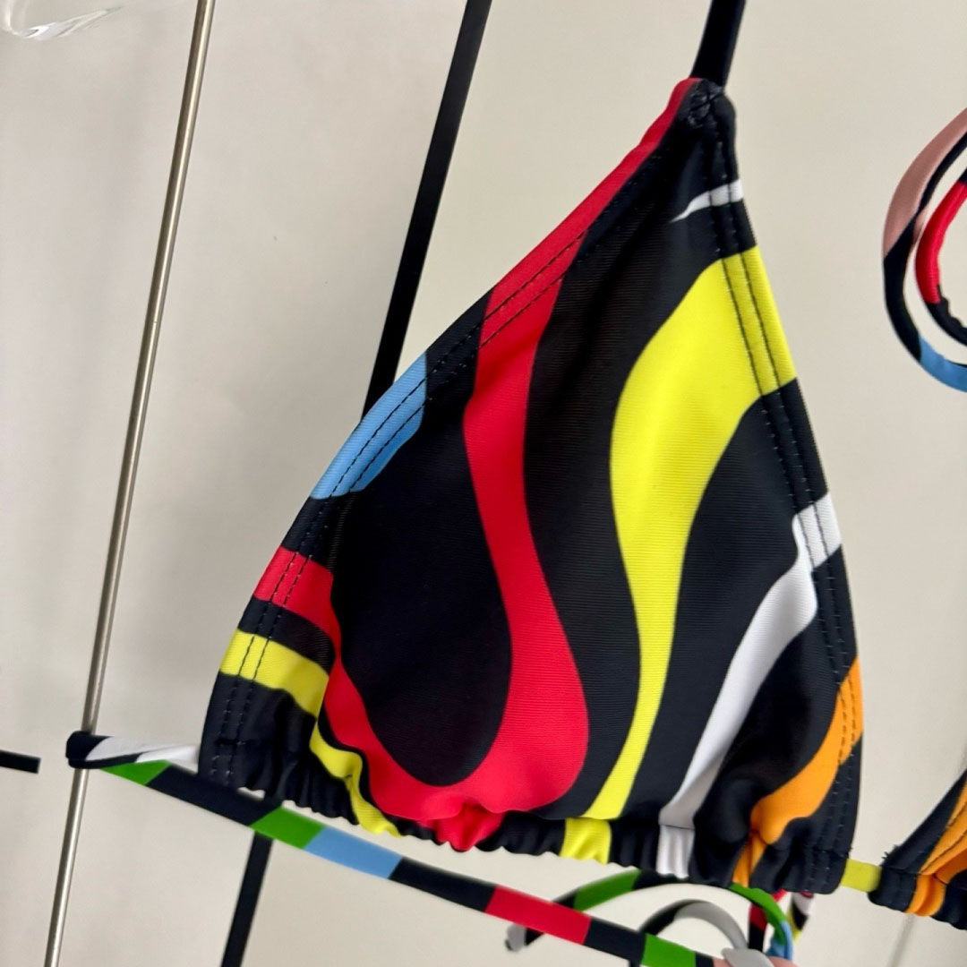 Pucci Iride-Print Bikini Top And Bikini Briefs - DesignerGu