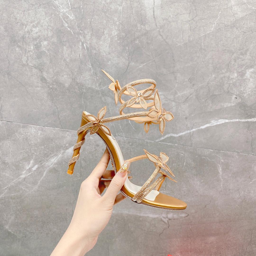 Rene Caovilla Embellished Margot Sandals - DesignerGu