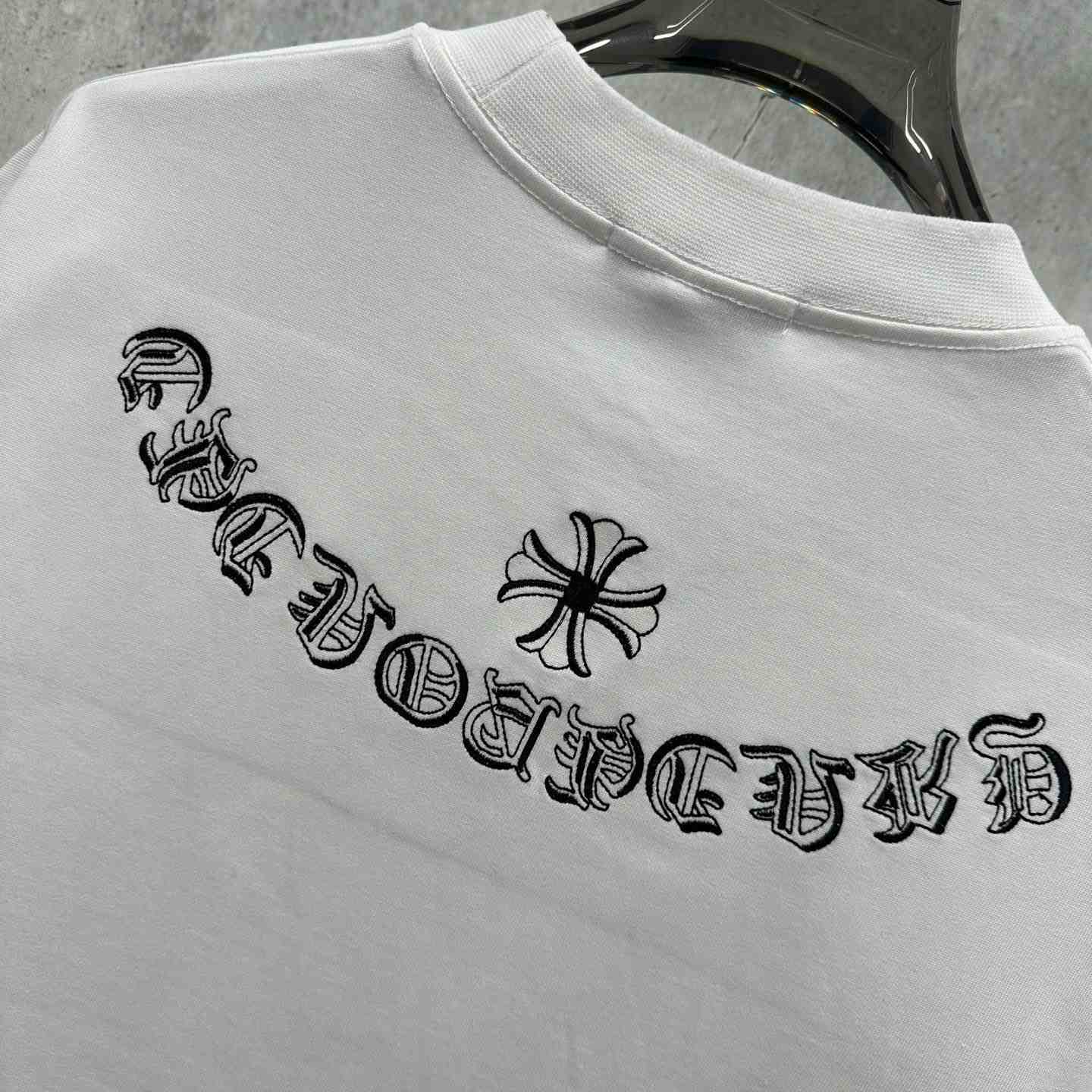 Chrome Hearts  Embroidered Cross Short Sleeve 'White' - DesignerGu