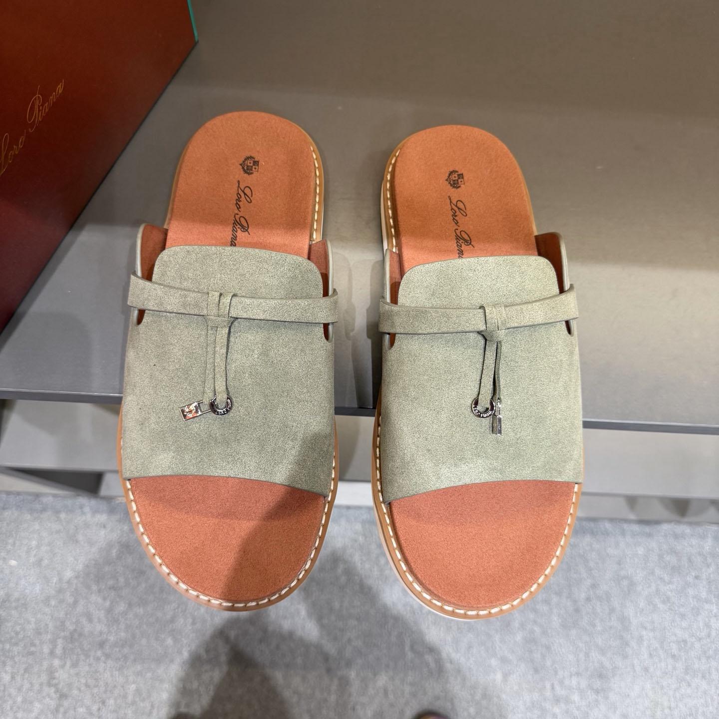 Loro Piana "Summer Walk" Slide Sandal - DesignerGu