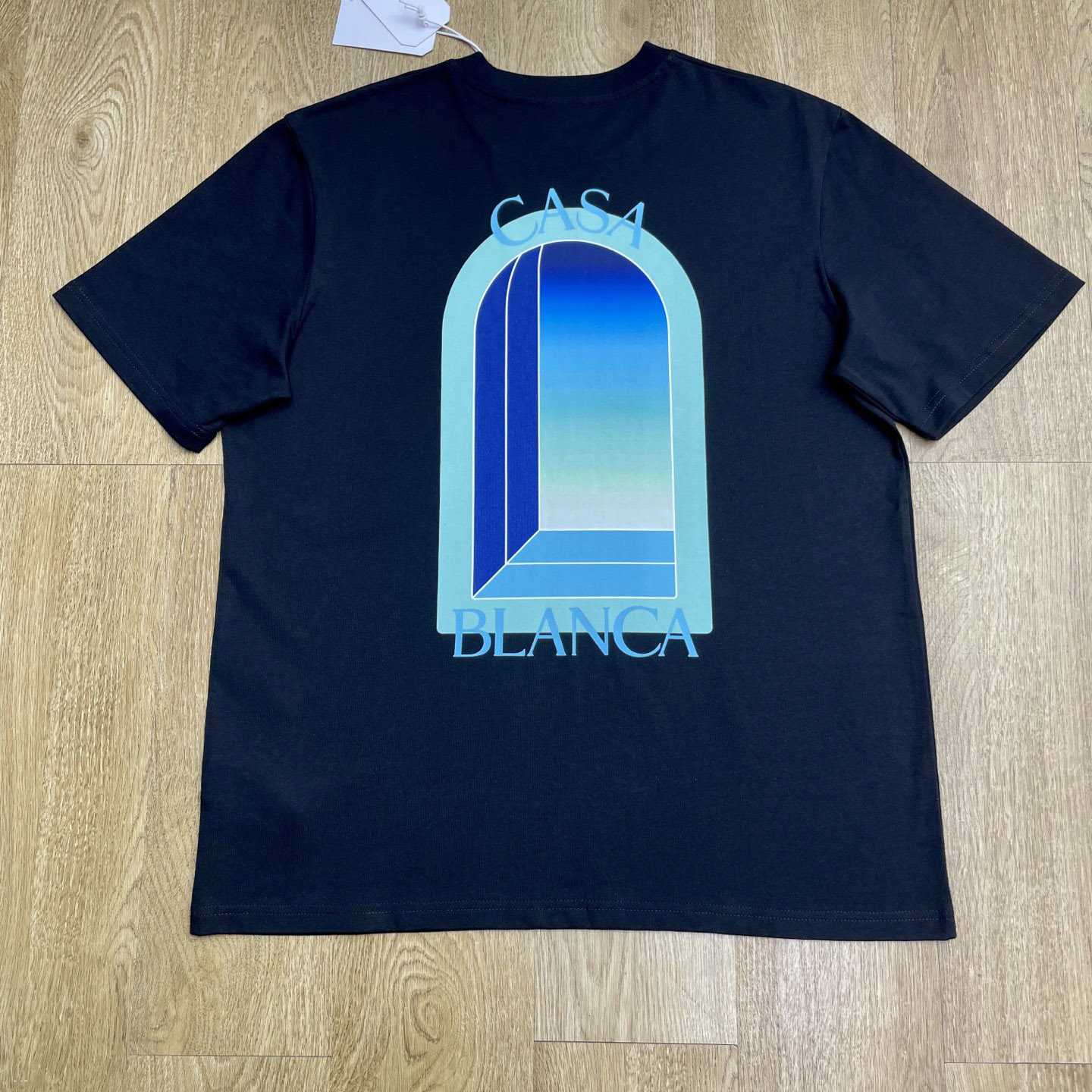 Casablanca Black & Mint L'Arche Short Sleeve T‑Shirt C1160 - DesignerGu