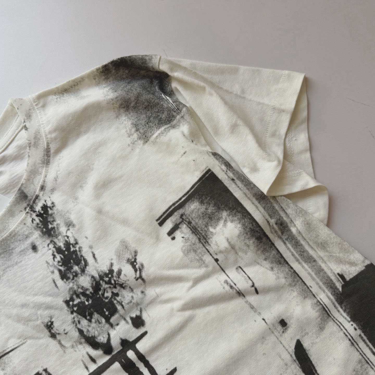 Enfants Riches Déprimés Destroyed Apartment T-Shirt 'Dirty White' - DesignerGu