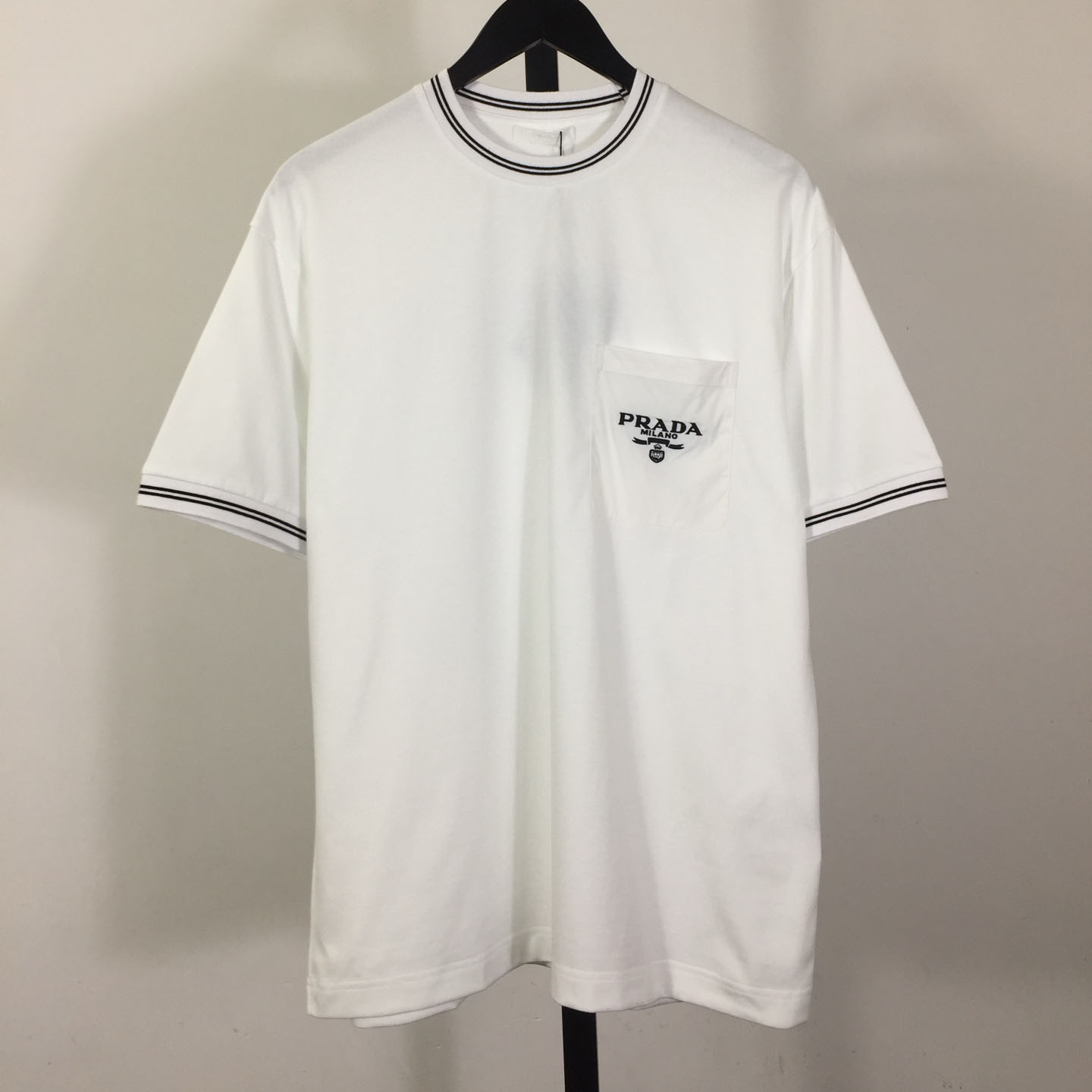 Prada Cotton  Logo Pocket T-shirt - DesignerGu