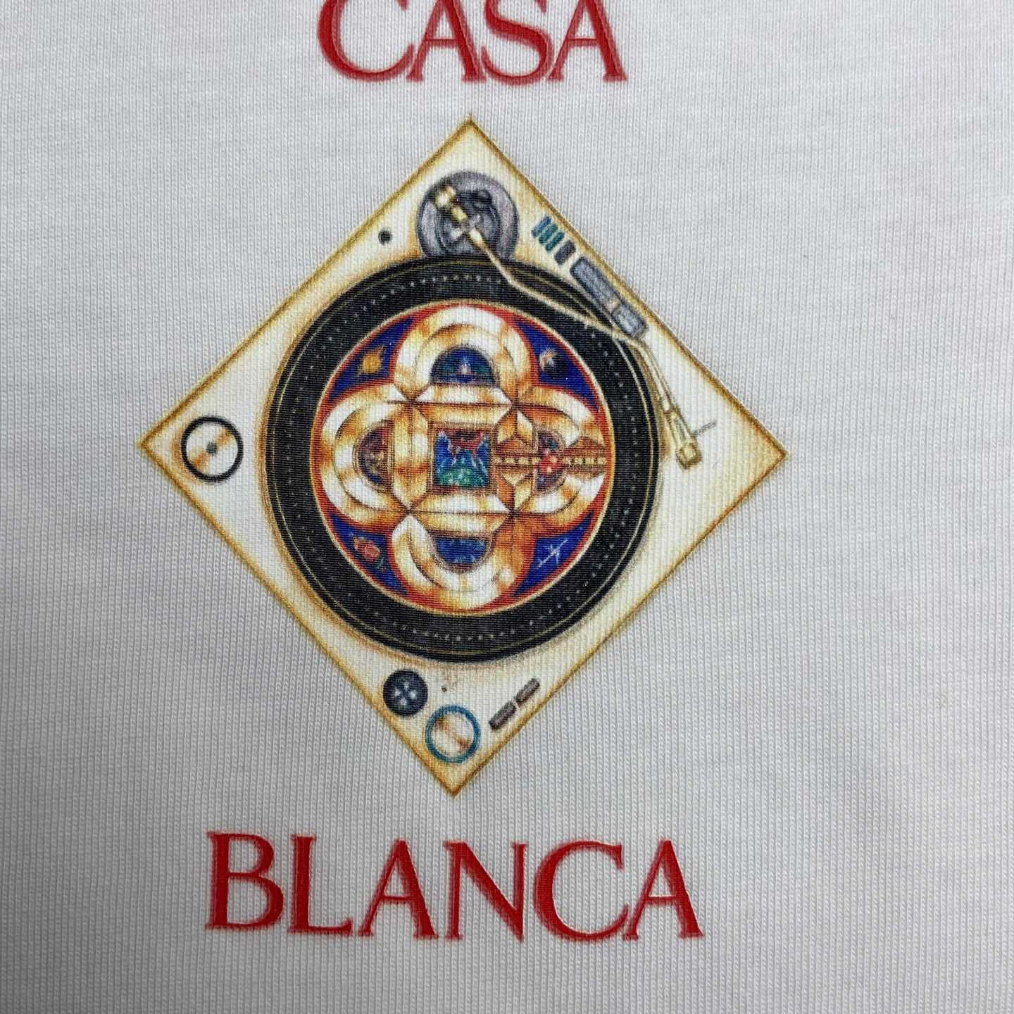 Casablanca  White Plafond Orne De Musique Short Sleeve T‑Shirt C1148 - DesignerGu