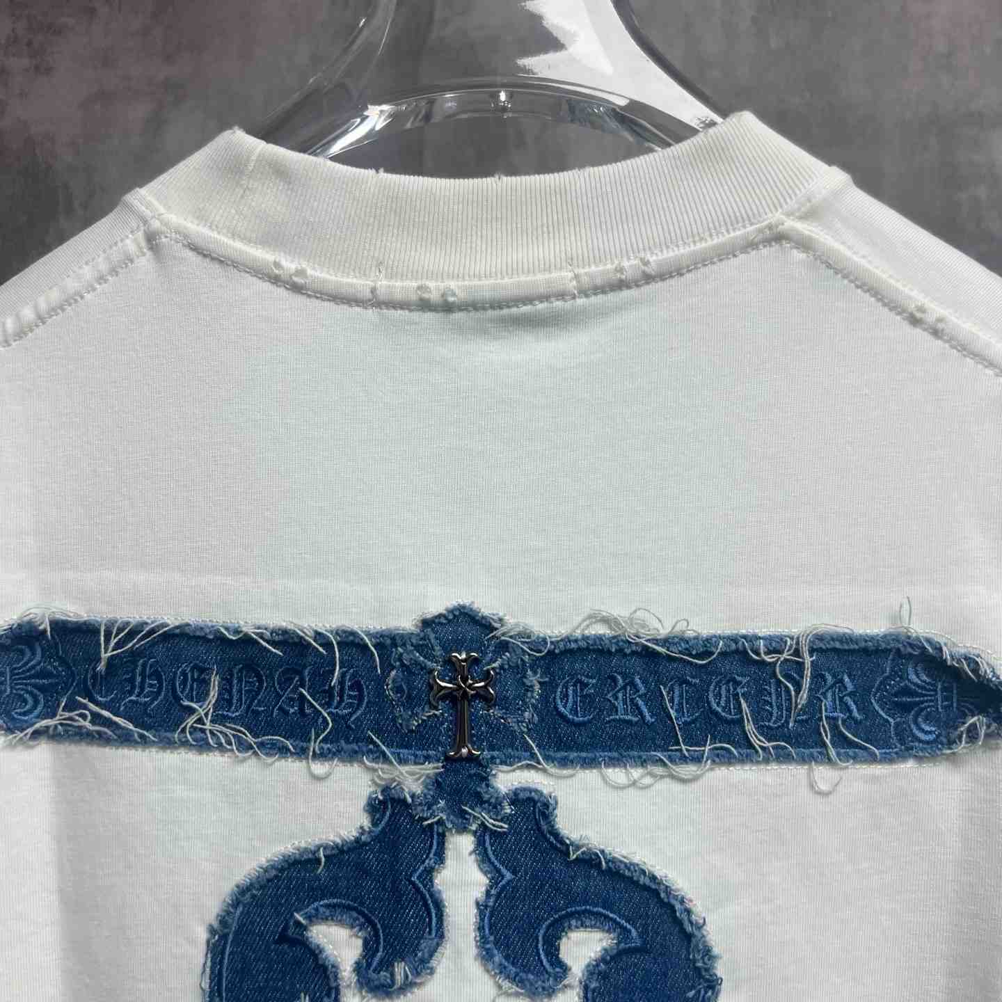 Chrome Hearts Embroidered Round Neck T-Shirt  'White' - DesignerGu
