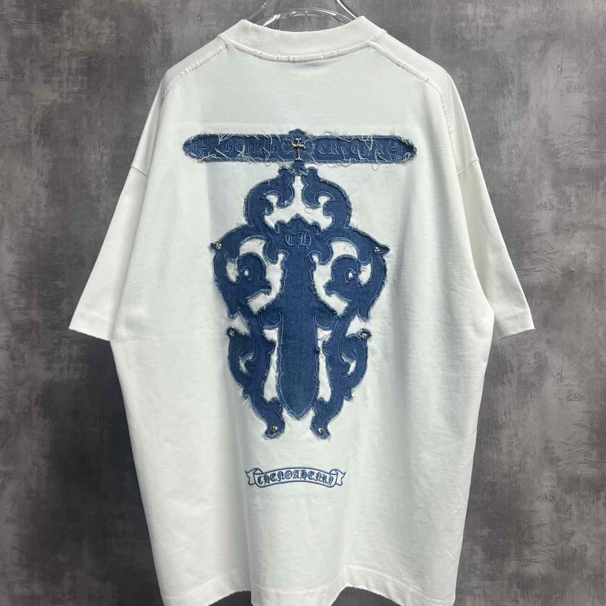Chrome Hearts Embroidered Round Neck T-Shirt  'White' - DesignerGu