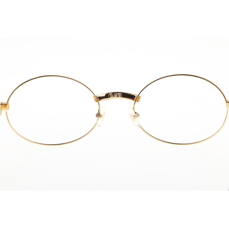 Cartier CT 7550178 New Diamond Wood Eyeglasses In Gold - DesignerGu