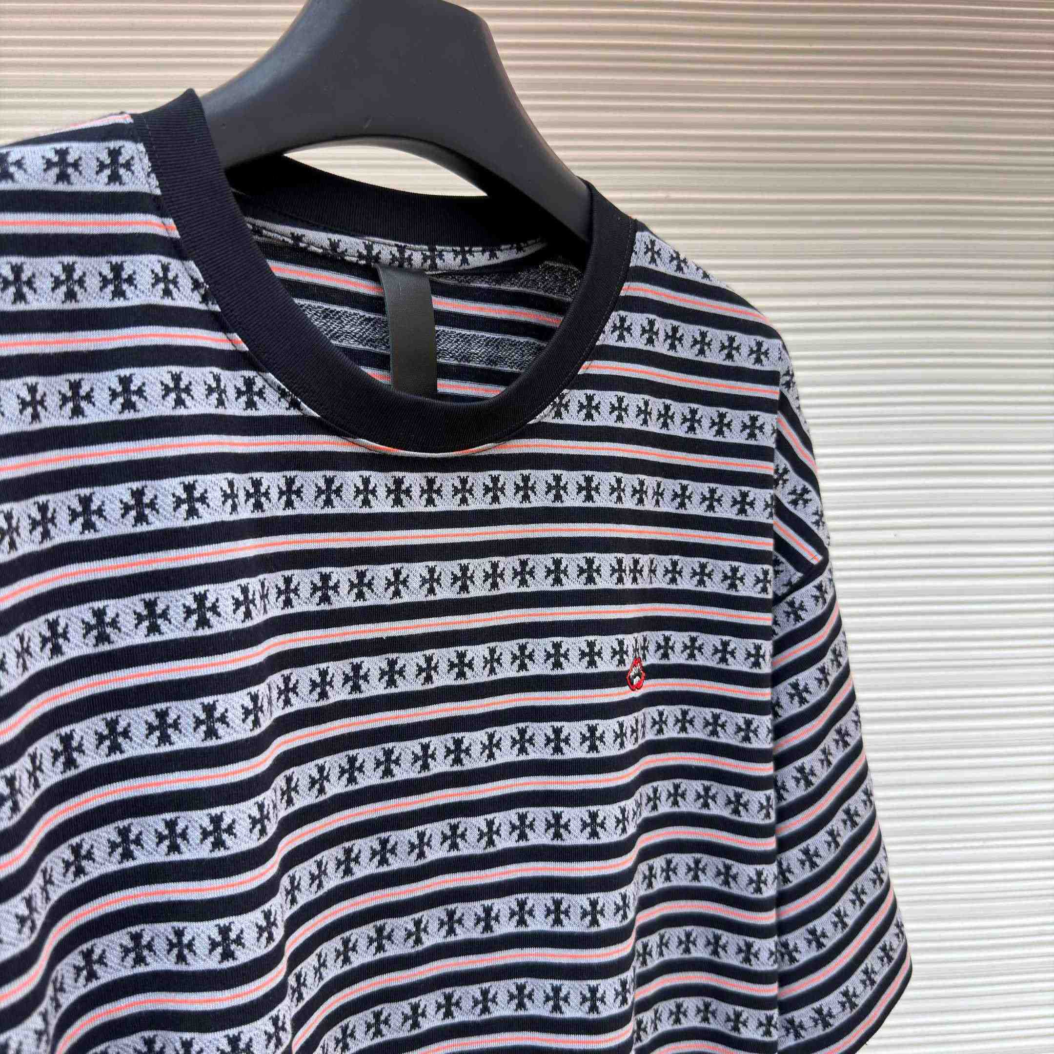 Chrome Hearts Stripe Logo Tee  - DesignerGu