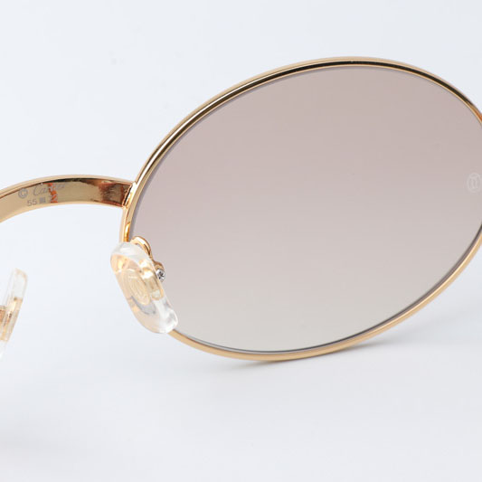Cartier CT 7550178  Wood Sunglasses In Gold Brown - DesignerGu