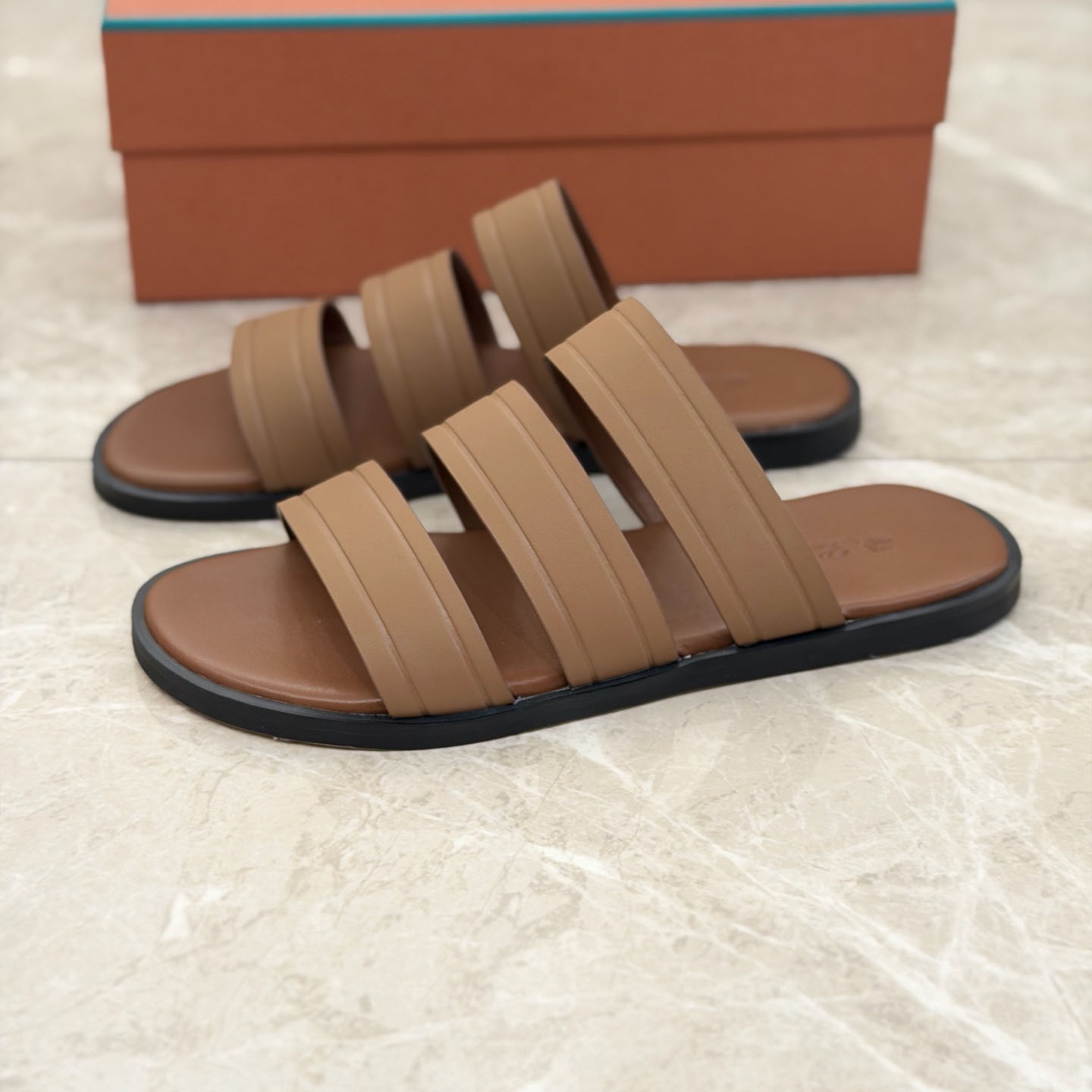 Loro Piana  Naha Seawalk Leather Slide Sandals - DesignerGu