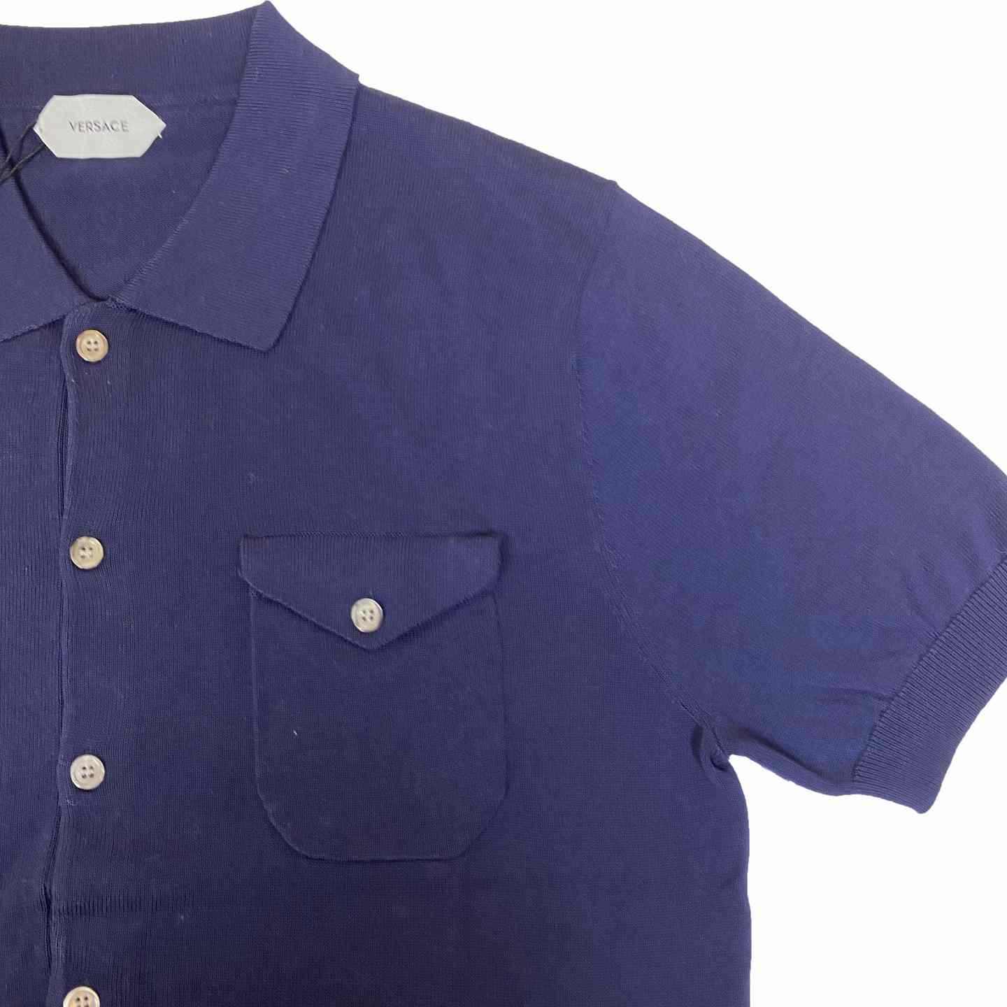 Versace  Knitted Short Sleeve Shirt - DesignerGu