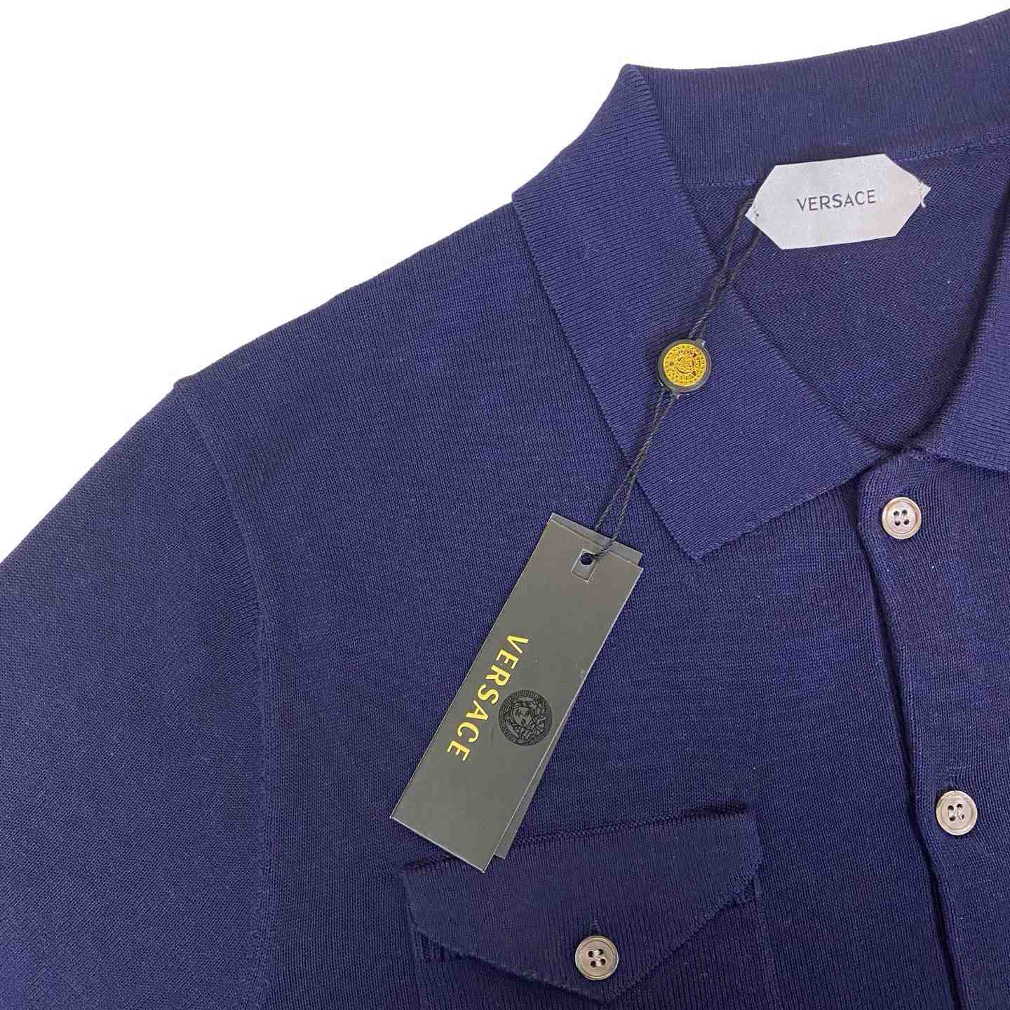 Versace  Knitted Short Sleeve Shirt - DesignerGu