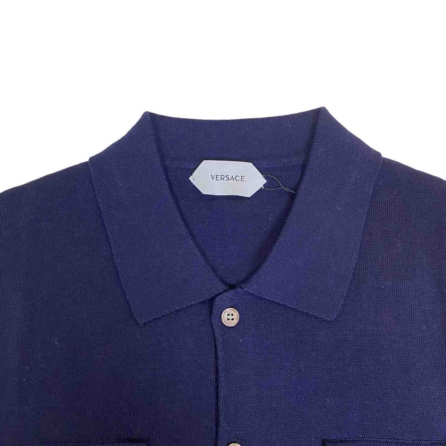 Versace  Knitted Short Sleeve Shirt - DesignerGu