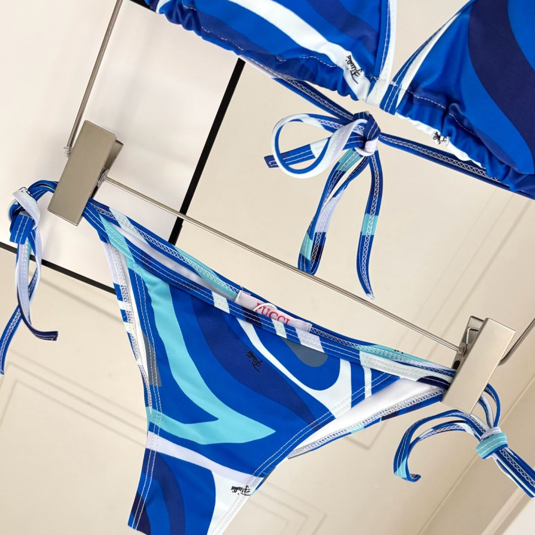 Pucci Iride-Print Bikini Top And Bikini Briefs - DesignerGu