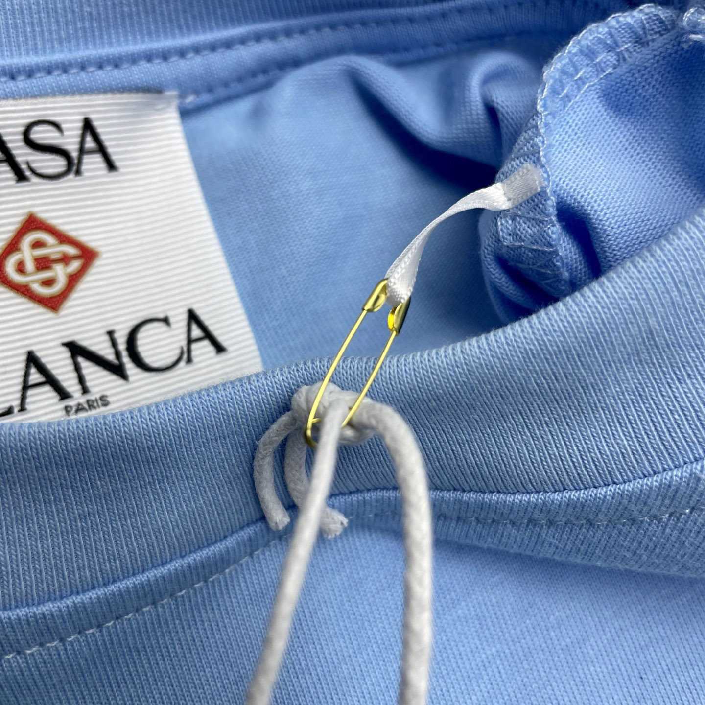 Casablanca Light Blue Egyptian Tennis Match Short Sleeve T‑Shirt C1163 - DesignerGu