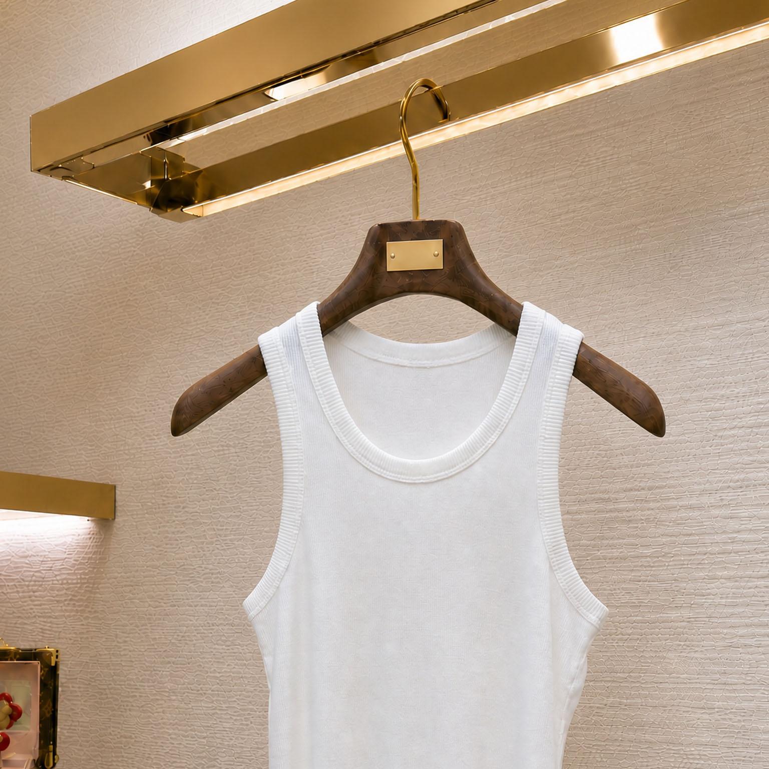Celine Tank Top In Ribbed Cotton Silk - DesignerGu