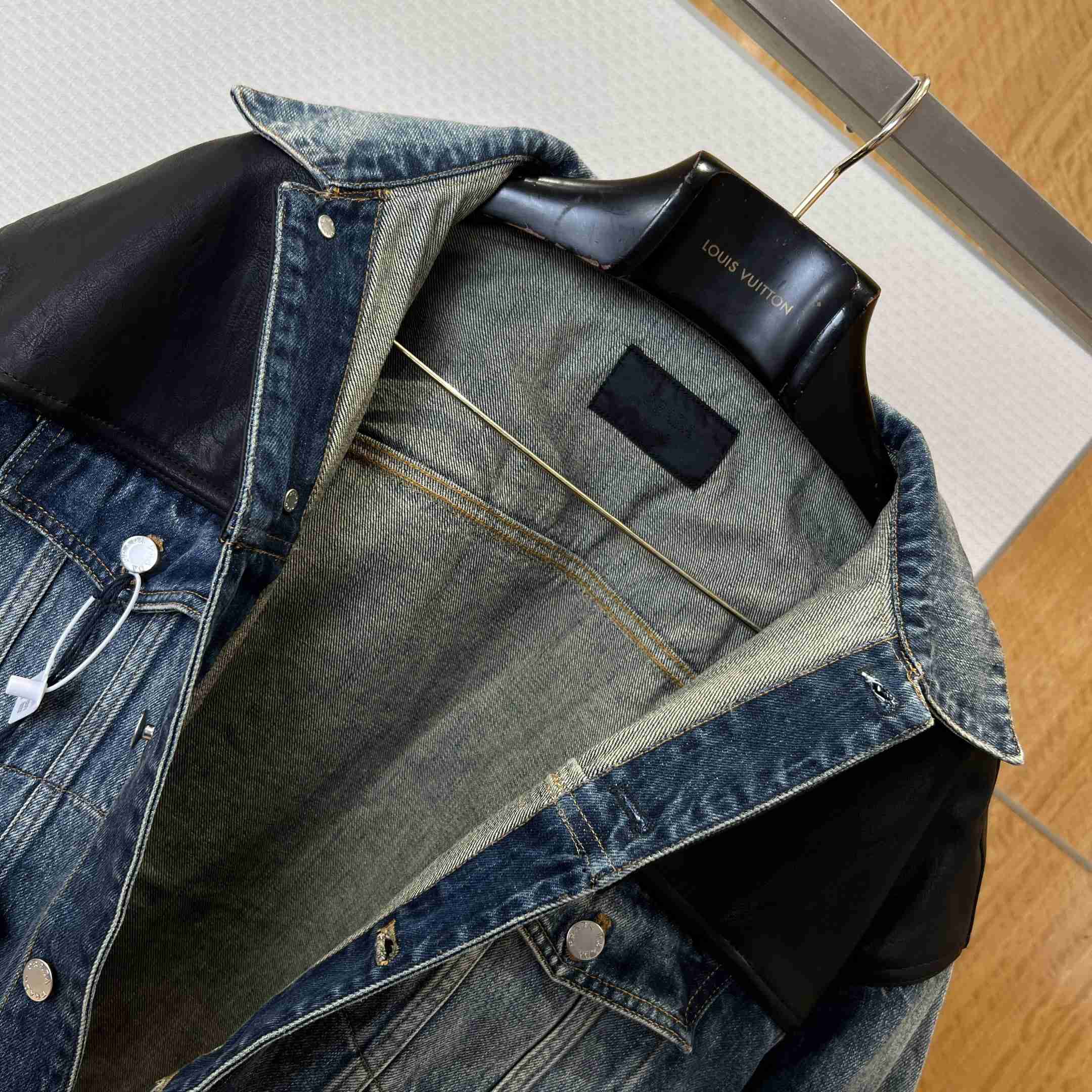Prada Denim And Leather Jacket - DesignerGu