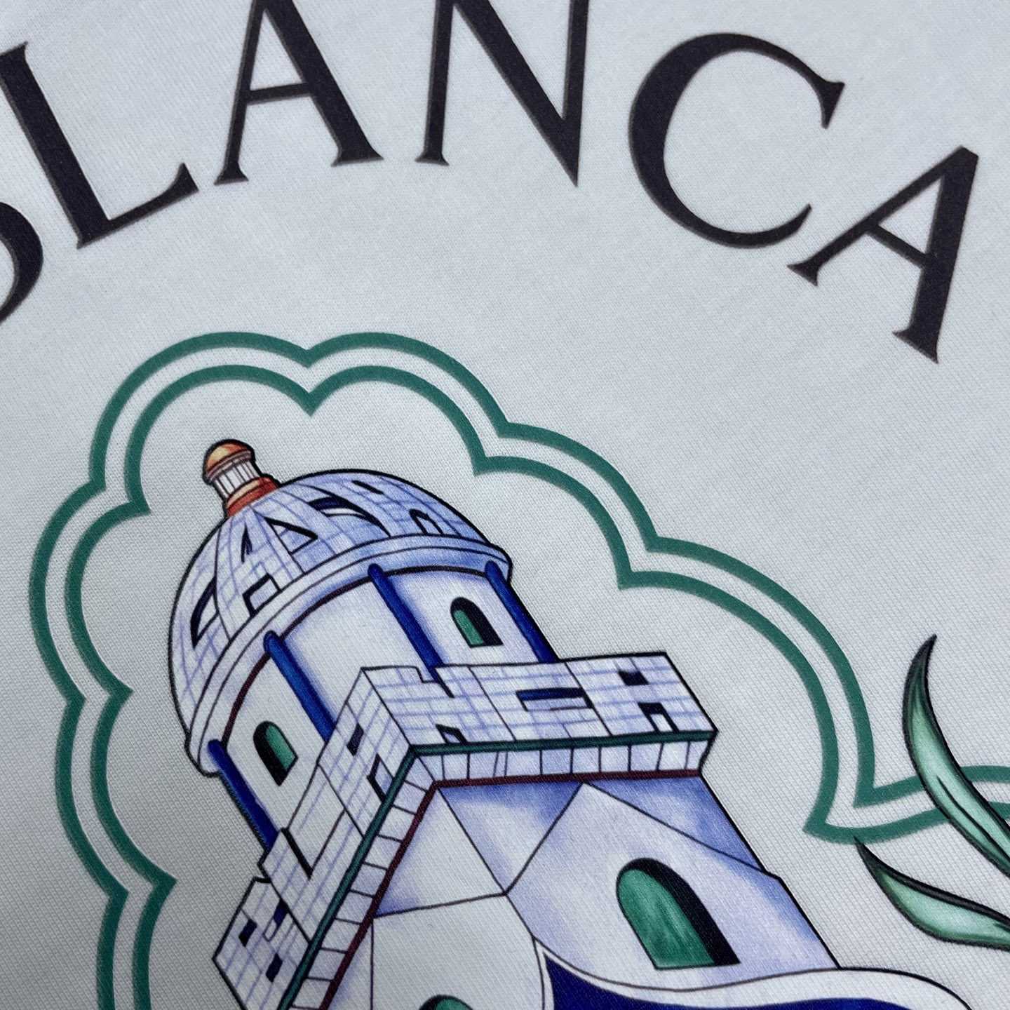 Casablanca White Hotel Emblem Short Sleeve T‑Shirt  C1168 - DesignerGu