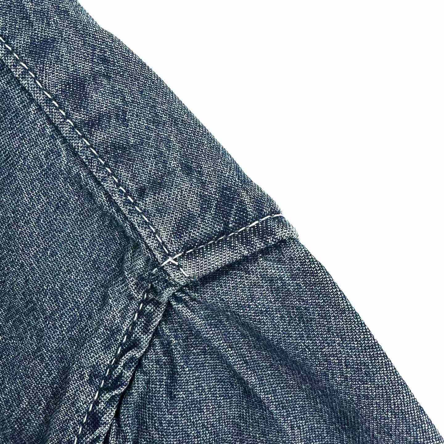 Celine Short-Sleeved Shirt In Cotton Denim - DesignerGu