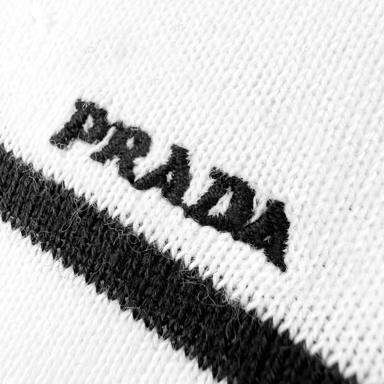 Prada Short-Sleeved Striped Cotton Polo Shirt - DesignerGu