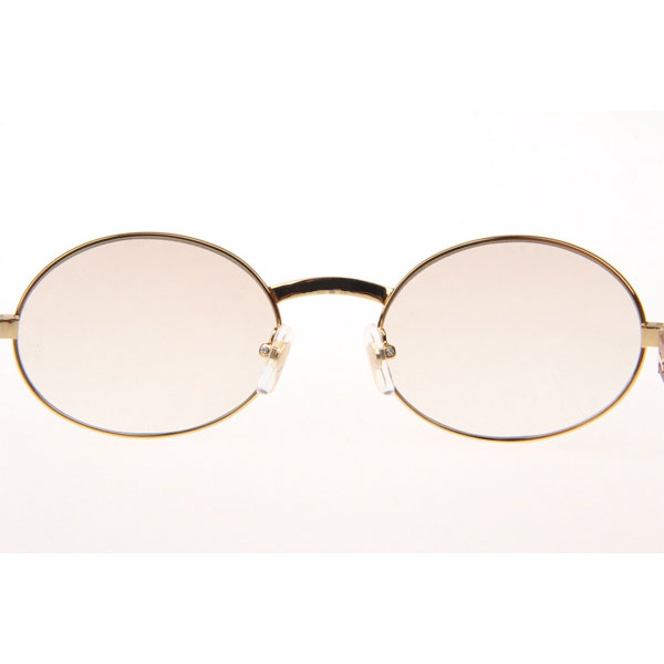Cartier CT 7550178 Diamond Wood Sunglasses In Gold Gradient Brown - DesignerGu