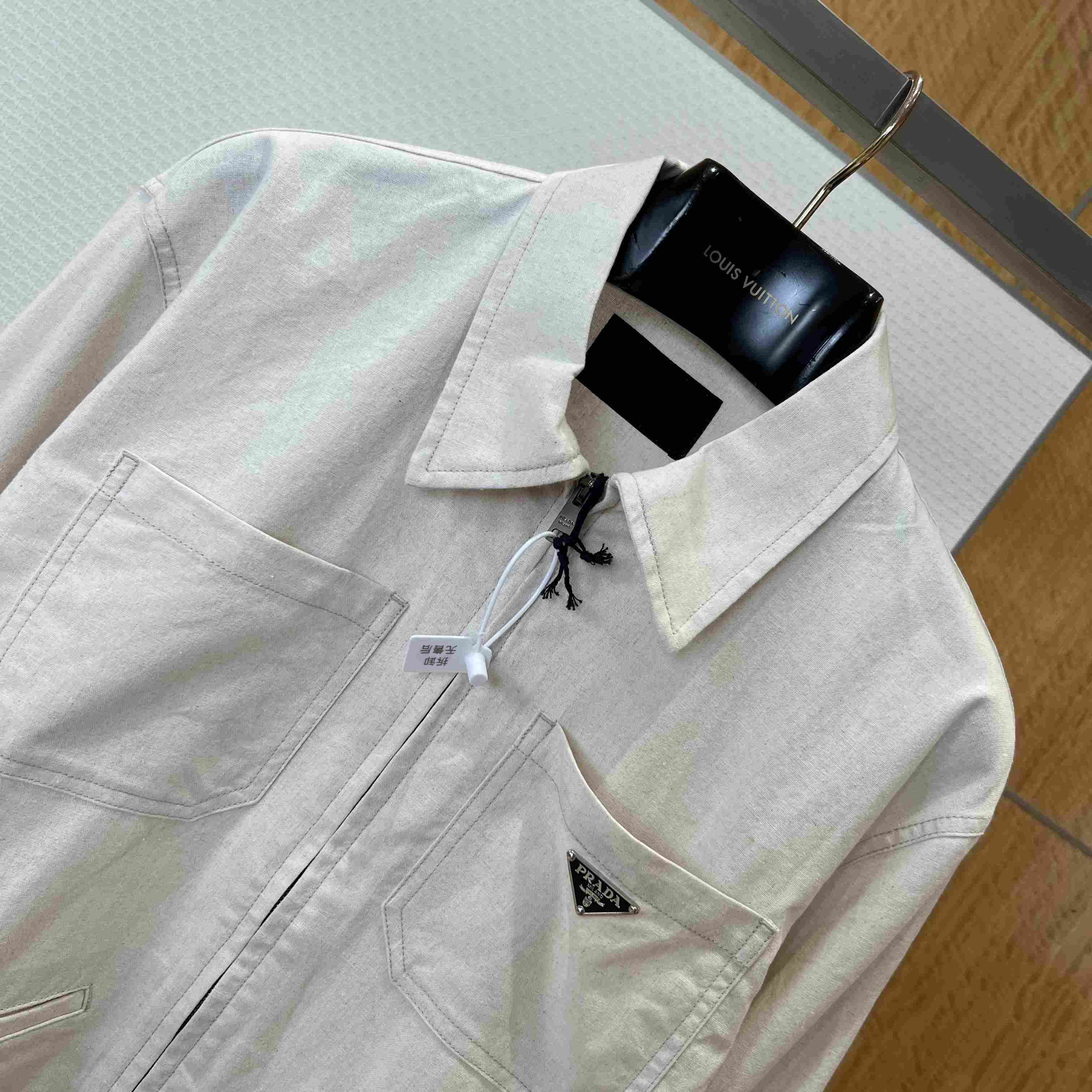 Prada Chambray BlousonJacket - DesignerGu