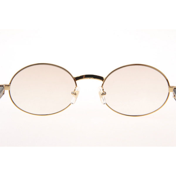 Cartier CT 7550178 Diamond Black Buffalo Sunglasses In Gold Gradient Brown - DesignerGu