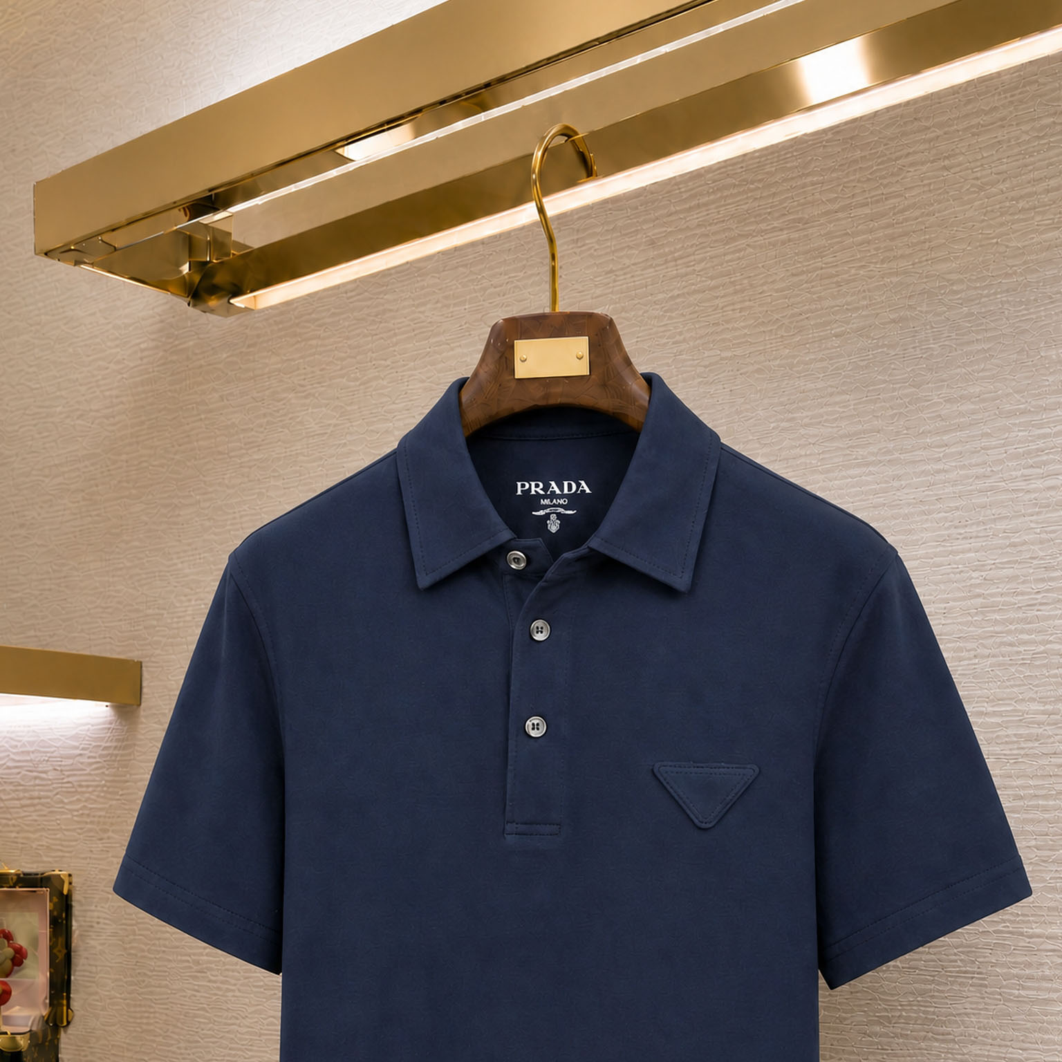 Prada Short-Sleeved Cotton Polo Shirt - DesignerGu