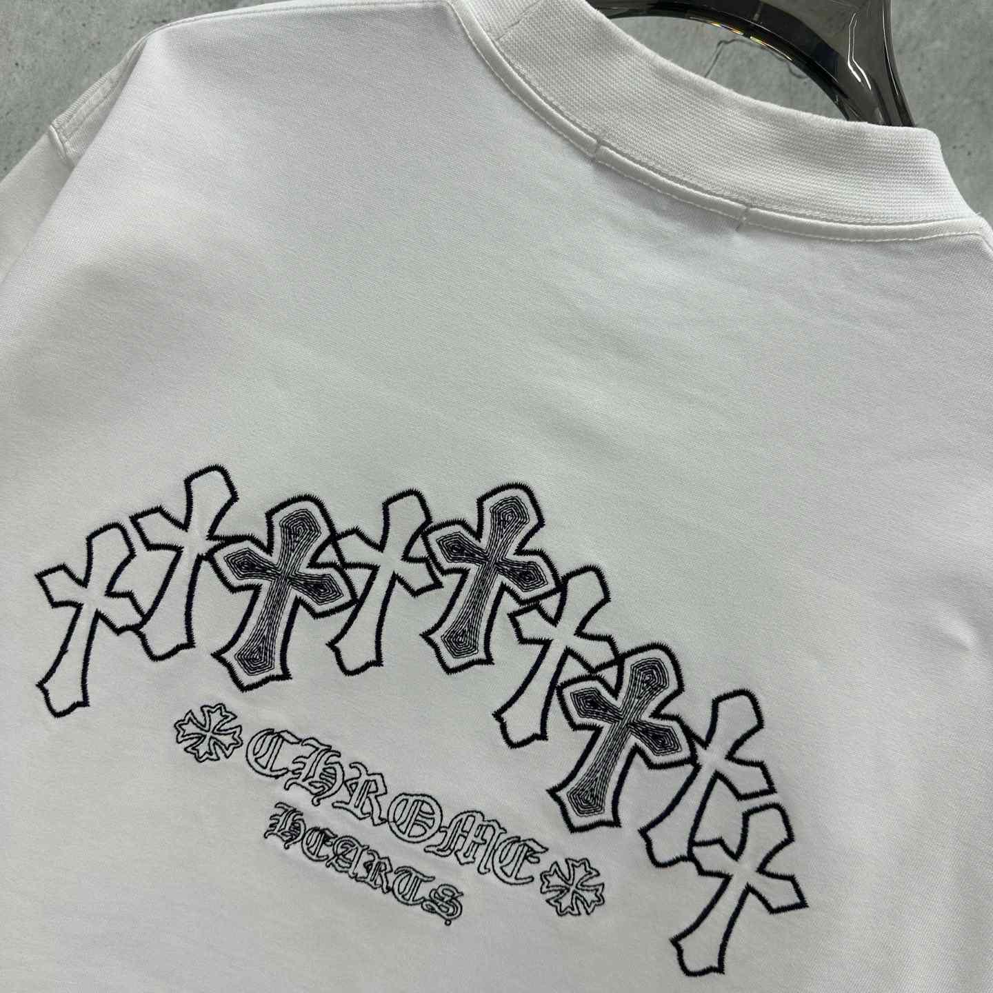 Chrome Hearts  Embroidered Sanskrit Cross T-Shirt 'White' - DesignerGu