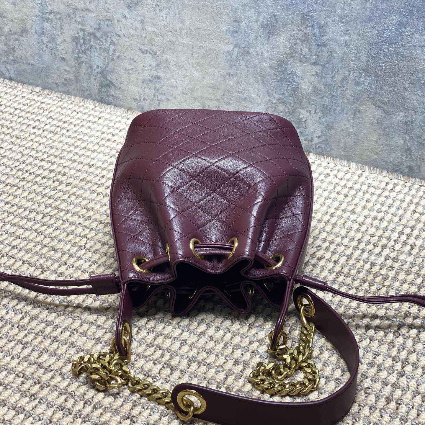 Saint Laurent Cassandre Quilted Leather Bucket Bag - DesignerGu