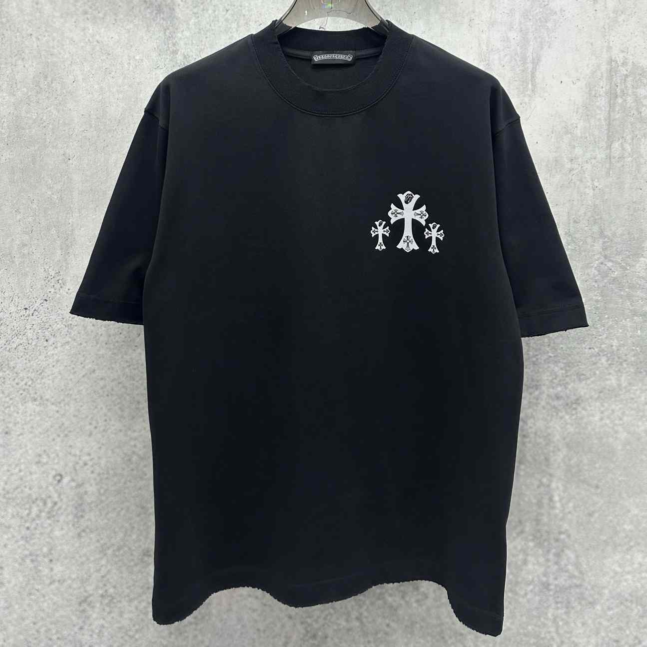 Chrome Hearts Colorful Cross Print Round Neck T-Shirt  'Black' - DesignerGu