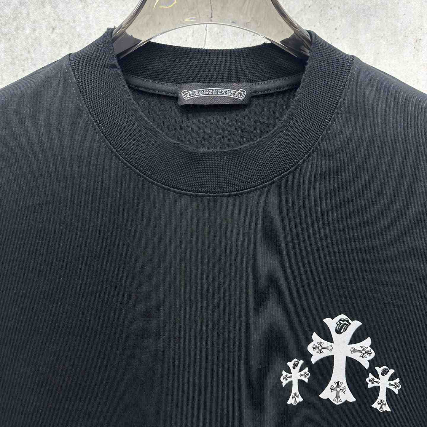 Chrome Hearts Colorful Cross Print Round Neck T-Shirt  'Black' - DesignerGu