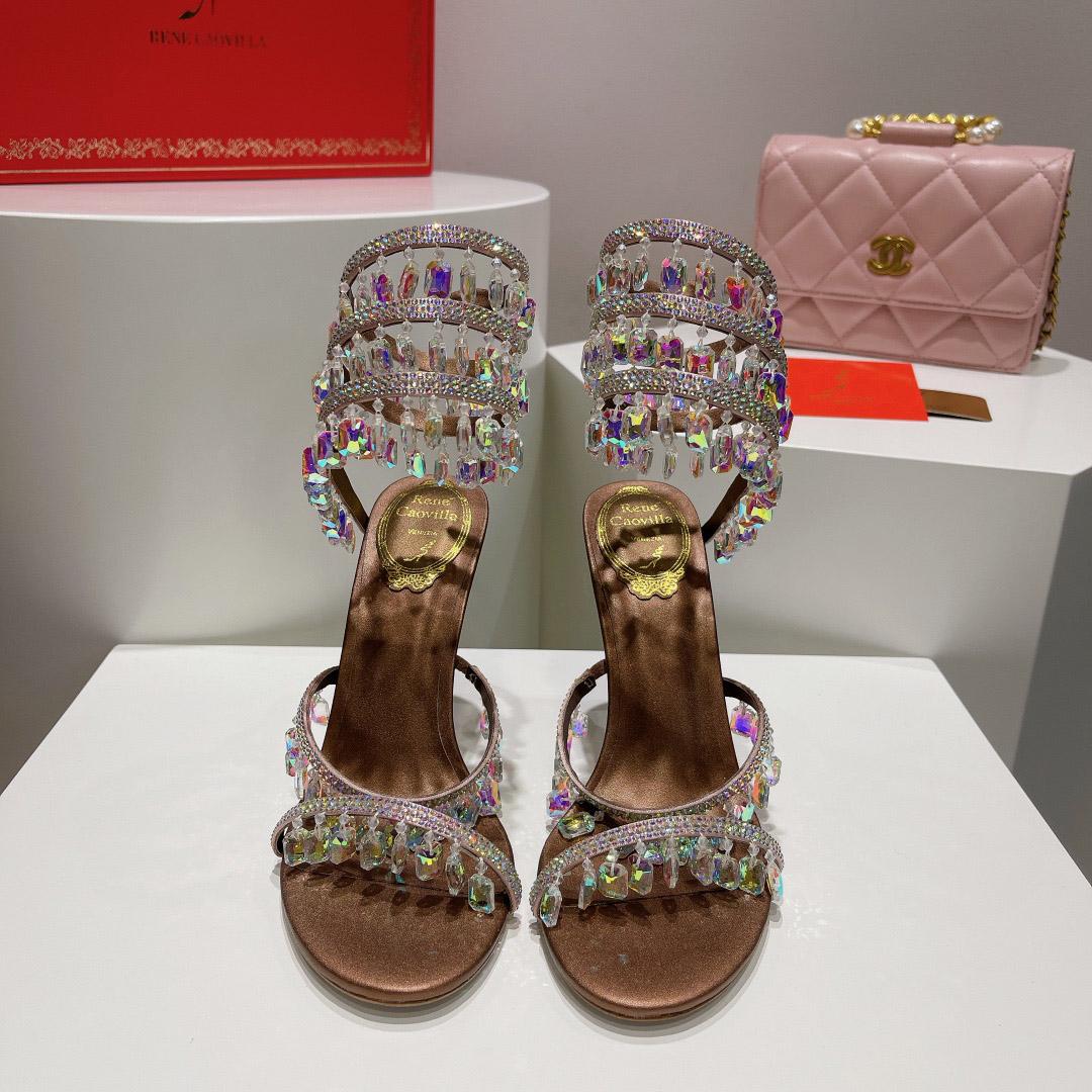 Rene Caovilla Chandelier Embellished Sandals - DesignerGu