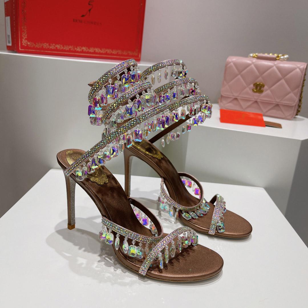 Rene Caovilla Chandelier Embellished Sandals - DesignerGu