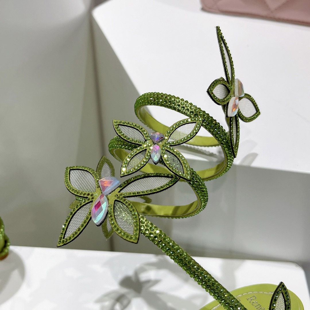 Rene Caovilla Embellished Margot Sandals - DesignerGu