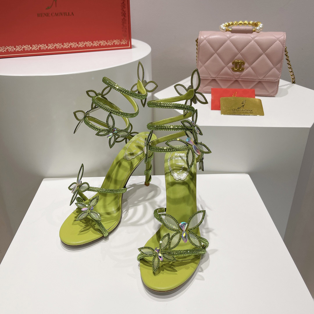 Rene Caovilla Embellished Margot Sandals - DesignerGu