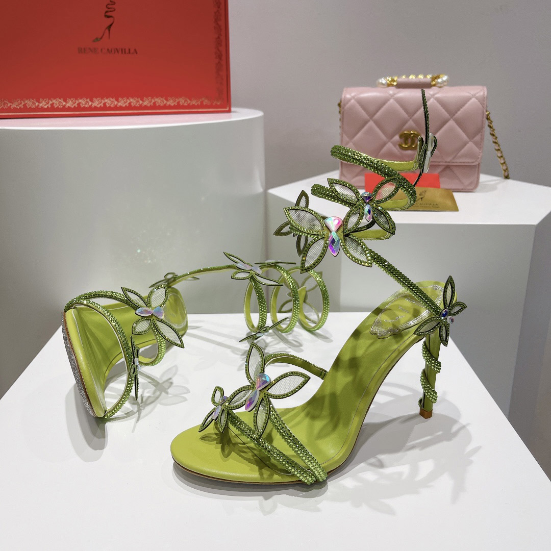 Rene Caovilla Embellished Margot Sandals - DesignerGu