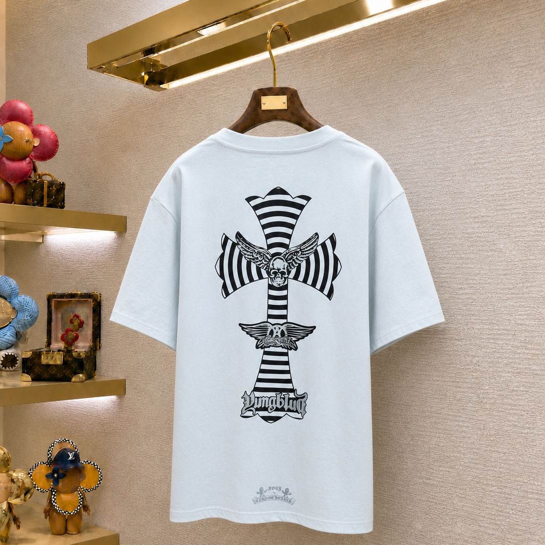 Chrome Hearts  Foti x Yungblud x Aerosmith Cotton T-shirt  - DesignerGu