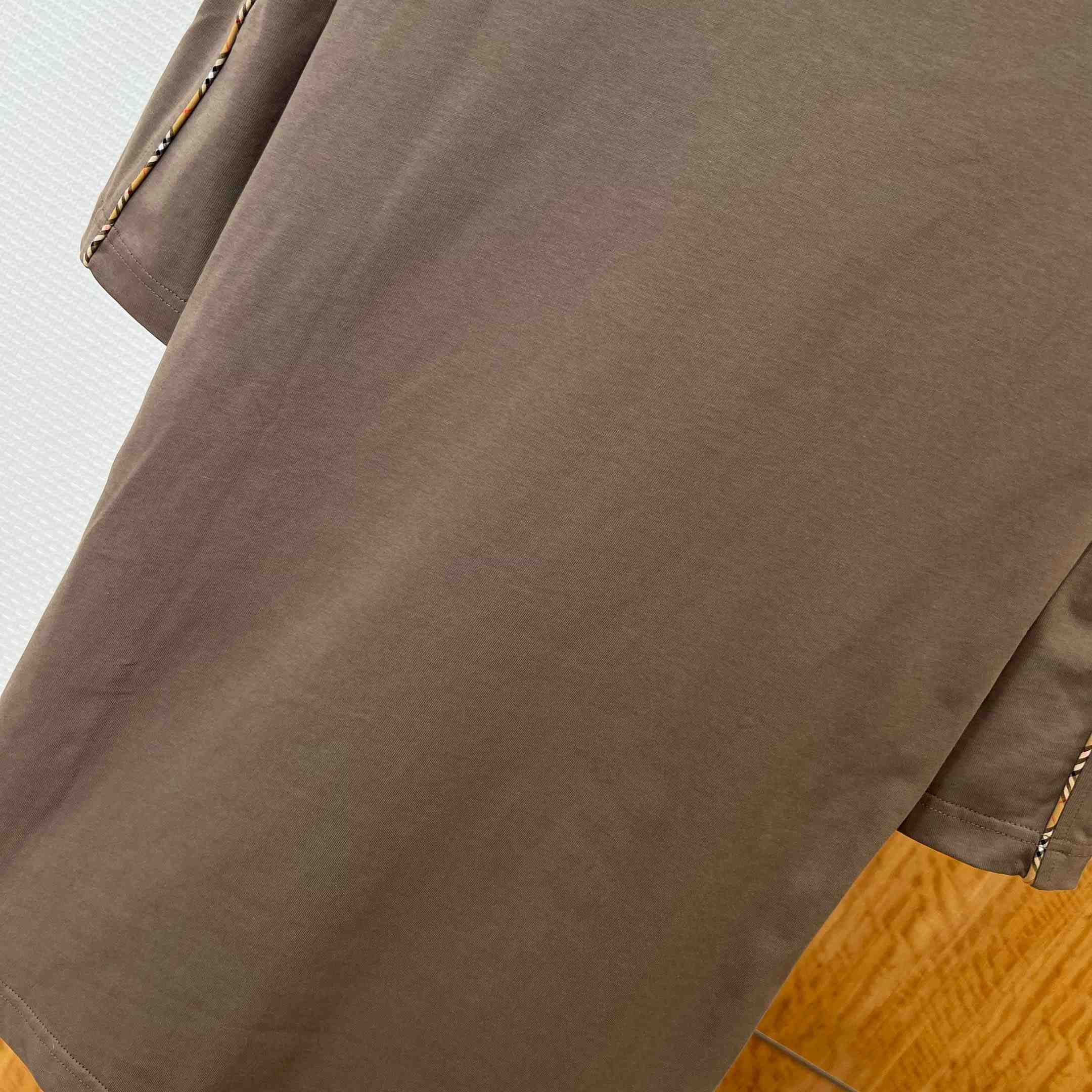 Burberry Check Piping Cotton T-shirt - DesignerGu