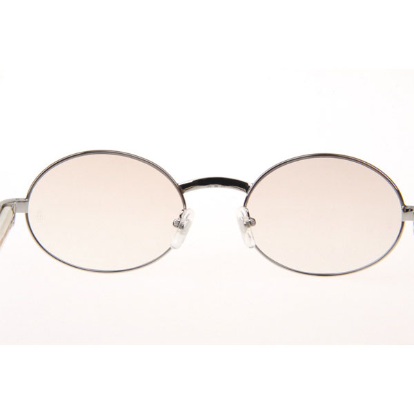 Cartier CT 7550178 Diamond White Buffalo Sunglasses In Silver Gradient Brown  - DesignerGu