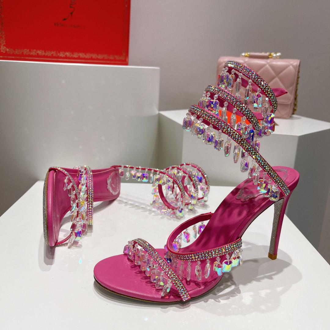 Rene Caovilla Chandelier Embellished Sandals - DesignerGu