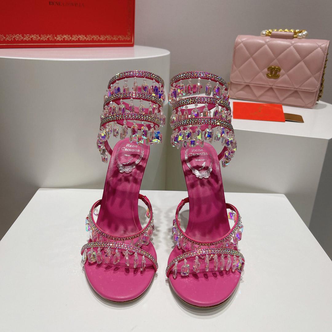 Rene Caovilla Chandelier Embellished Sandals - DesignerGu