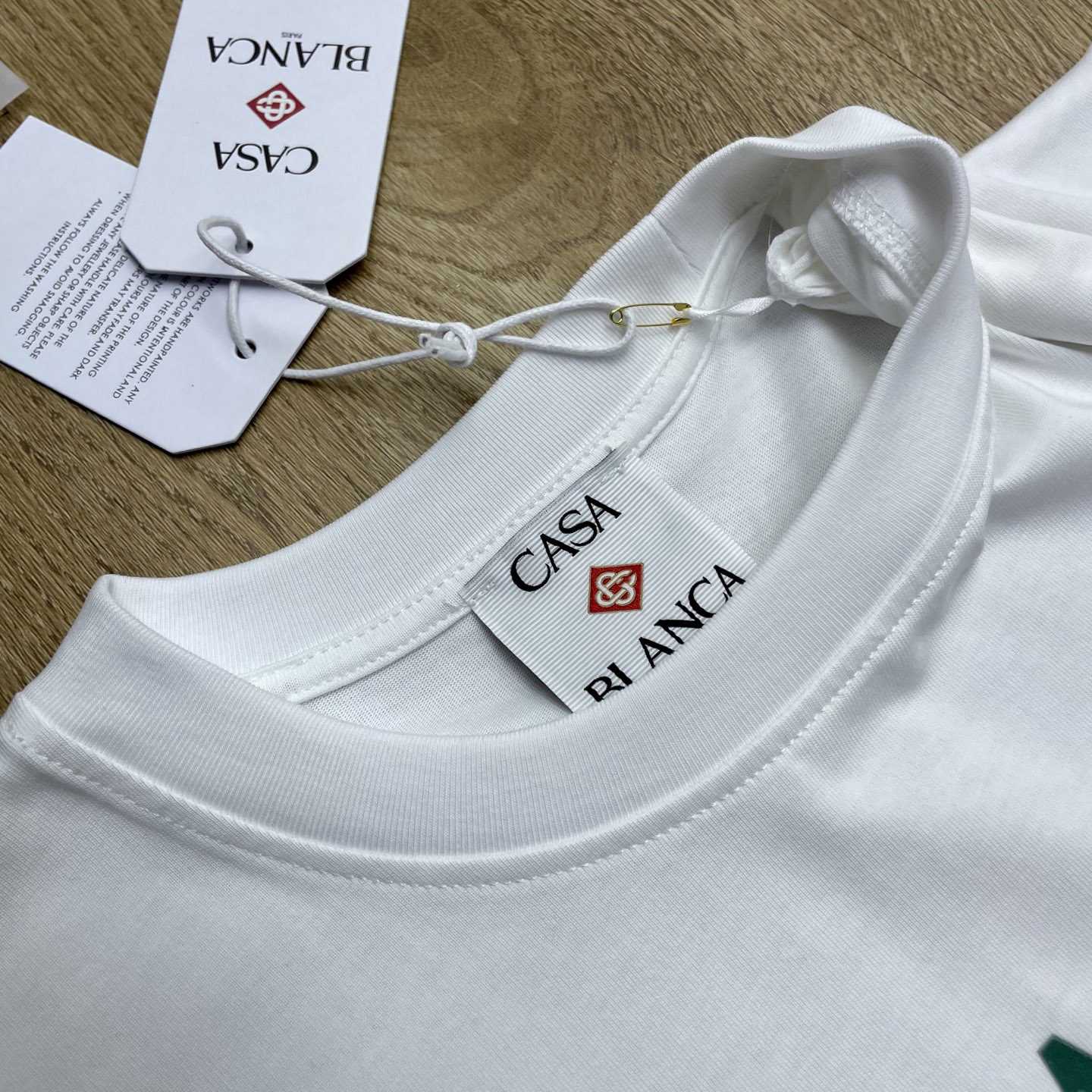 Casablanca White Casablanca Diamond Logo Short Sleeve T‑Shirt C1165 - DesignerGu