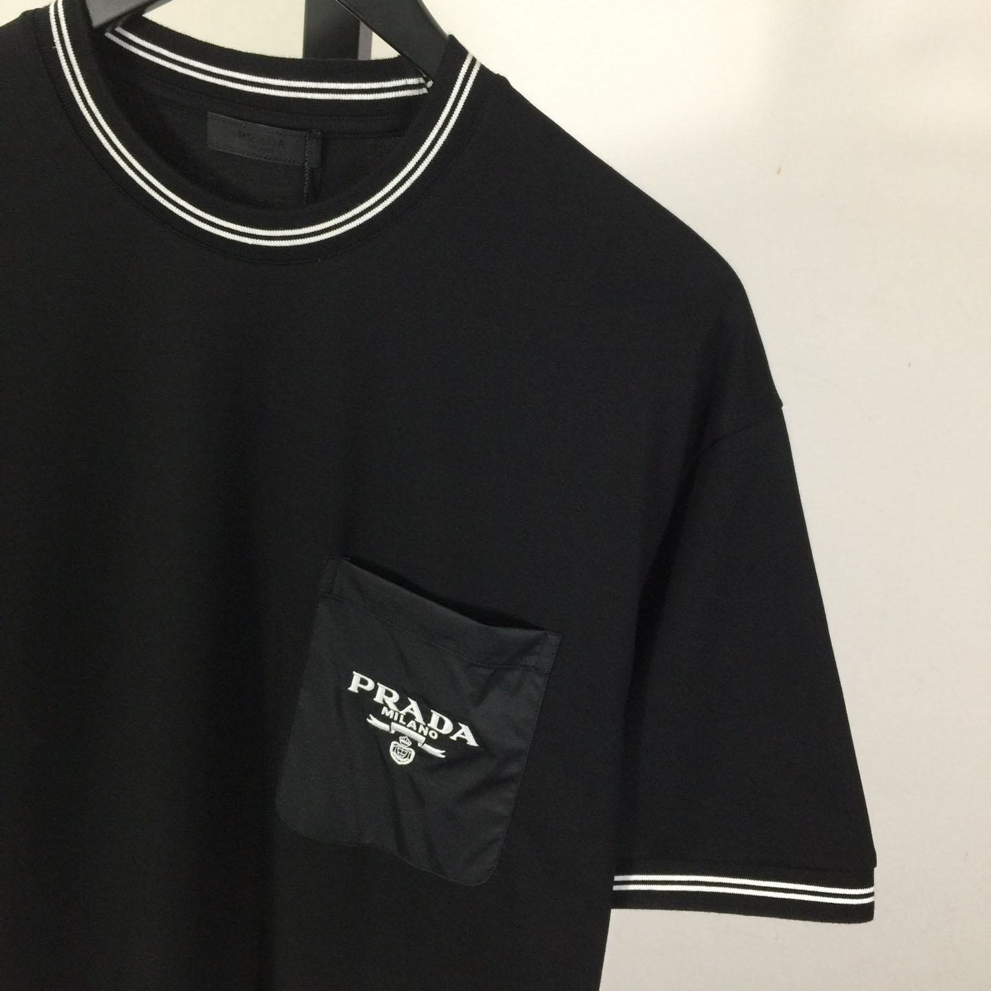 Prada Cotton  Logo Pocket T-shirt - DesignerGu