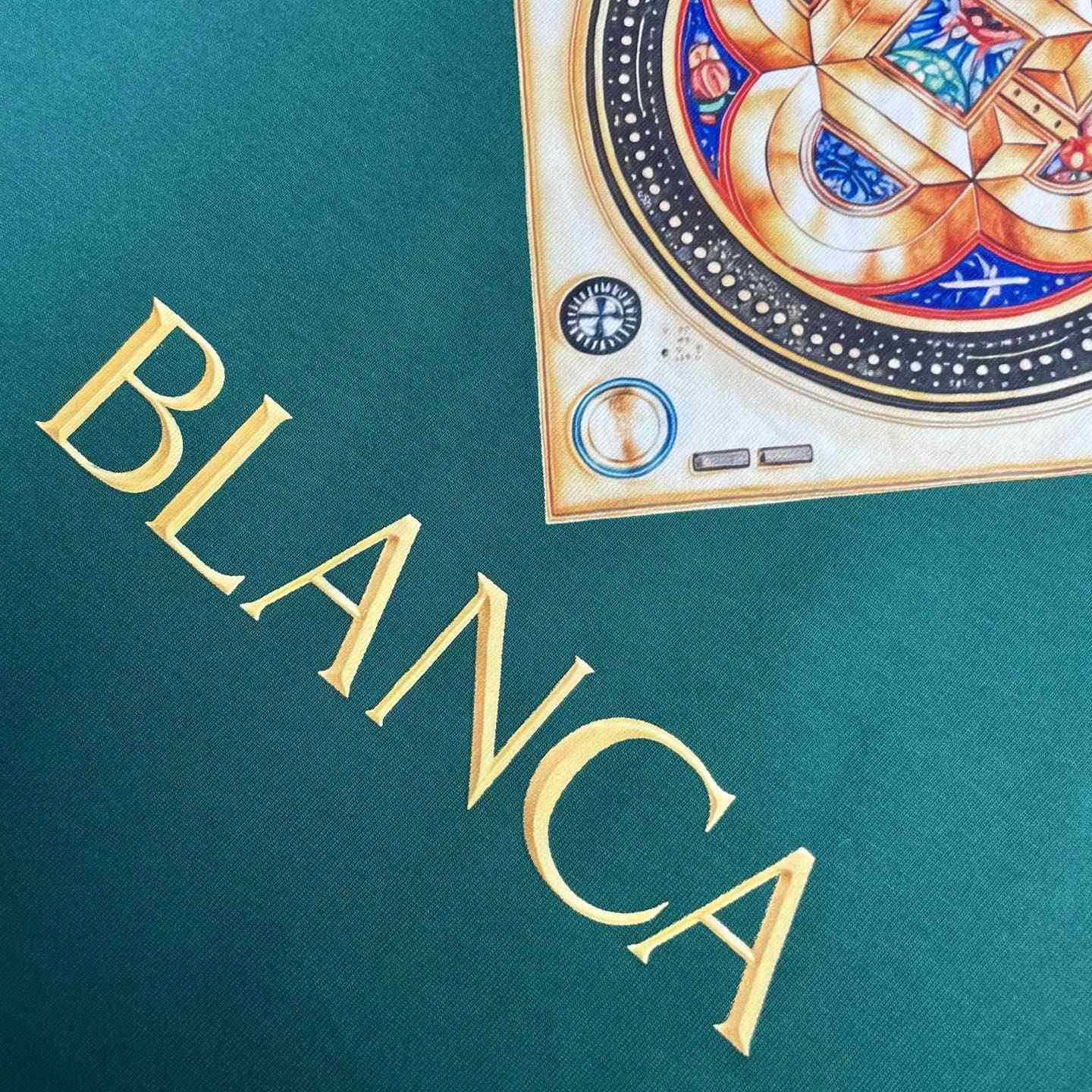 Casablanca  Green Plafond Orne De Musique Short Sleeve T‑Shirt C1147 - DesignerGu