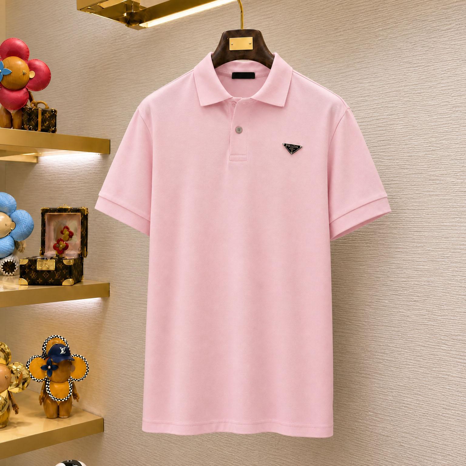 Prada Piqué Polo Shirt - DesignerGu