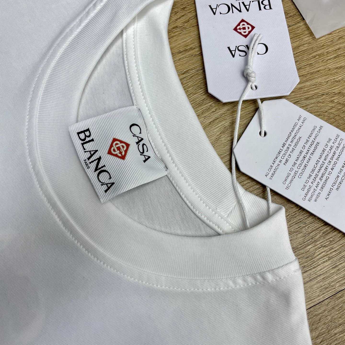 Casablanca White & Lime Arches Short Sleeve T‑Shirt C1157 - DesignerGu