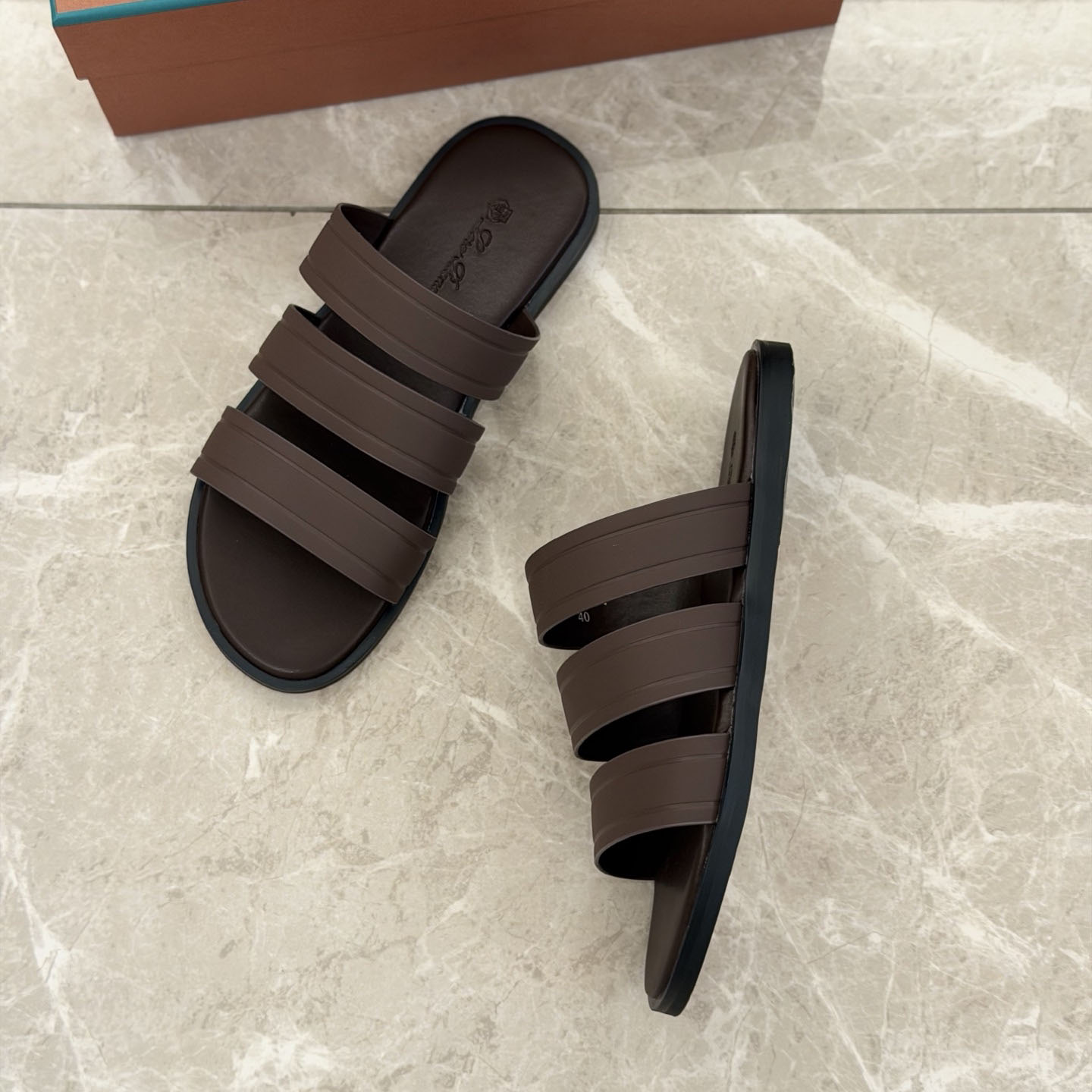 Loro Piana  Naha Seawalk Leather Slide Sandals - DesignerGu